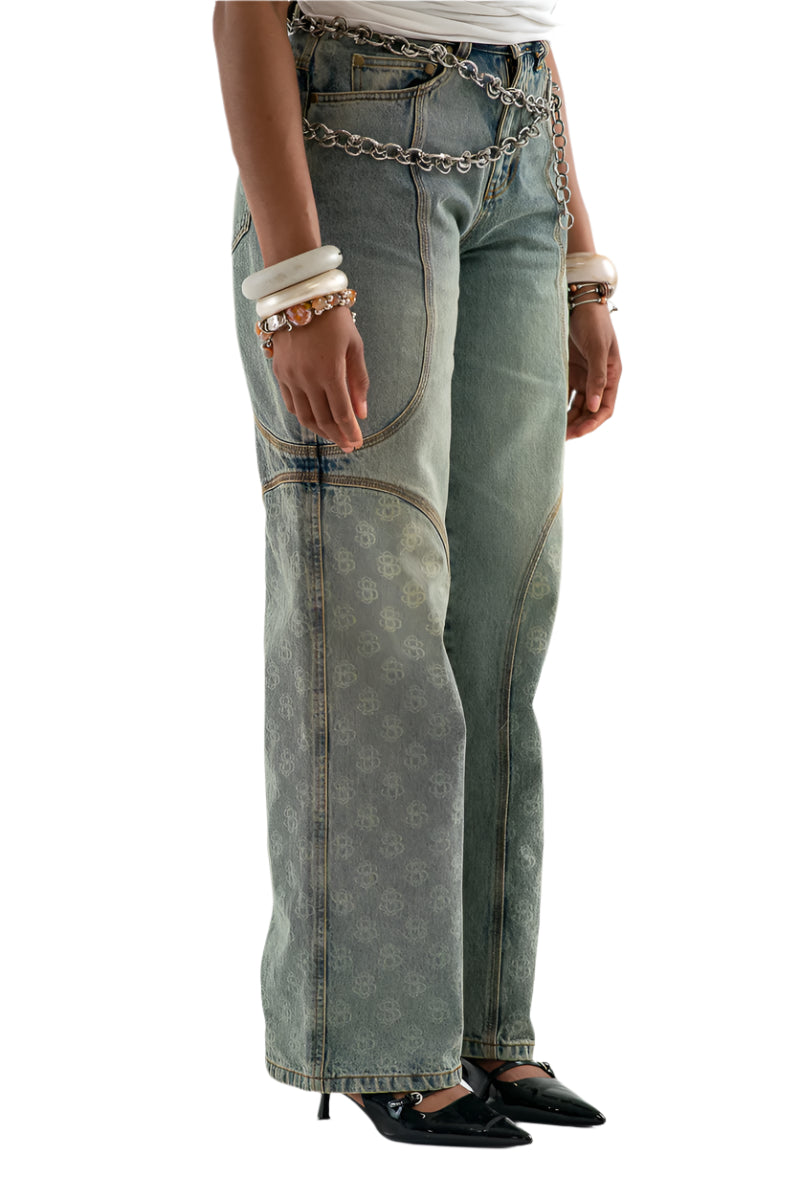 SANDWASH DENIM JEANS