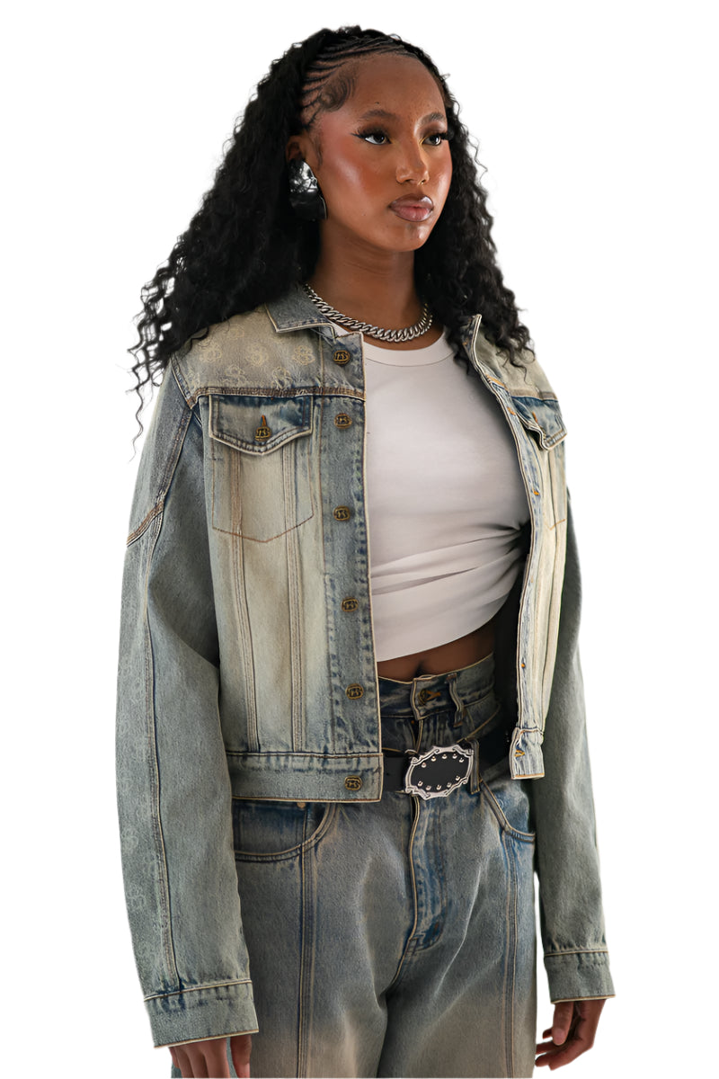 SANDWASH DENIM JACKET