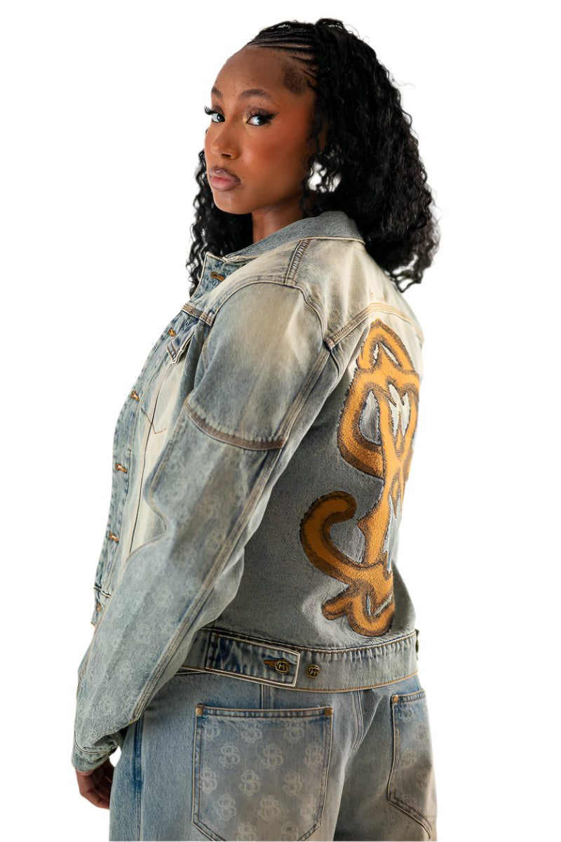 SANDWASH DENIM JACKET