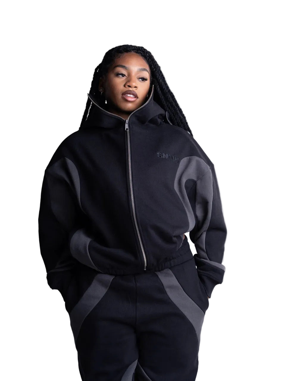 Snow suit triple black full tracksuit