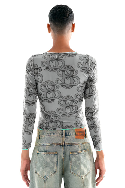 BLACK THORN MESH TOP
