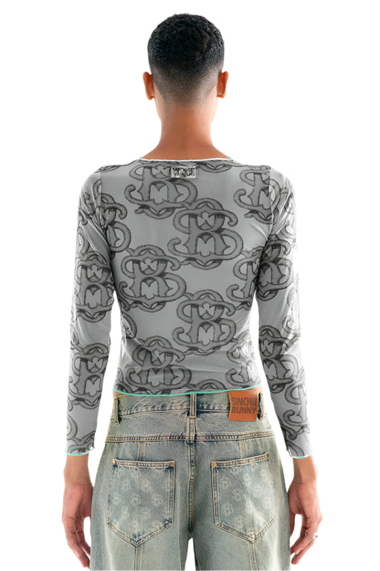 BLACK THORN MESH TOP