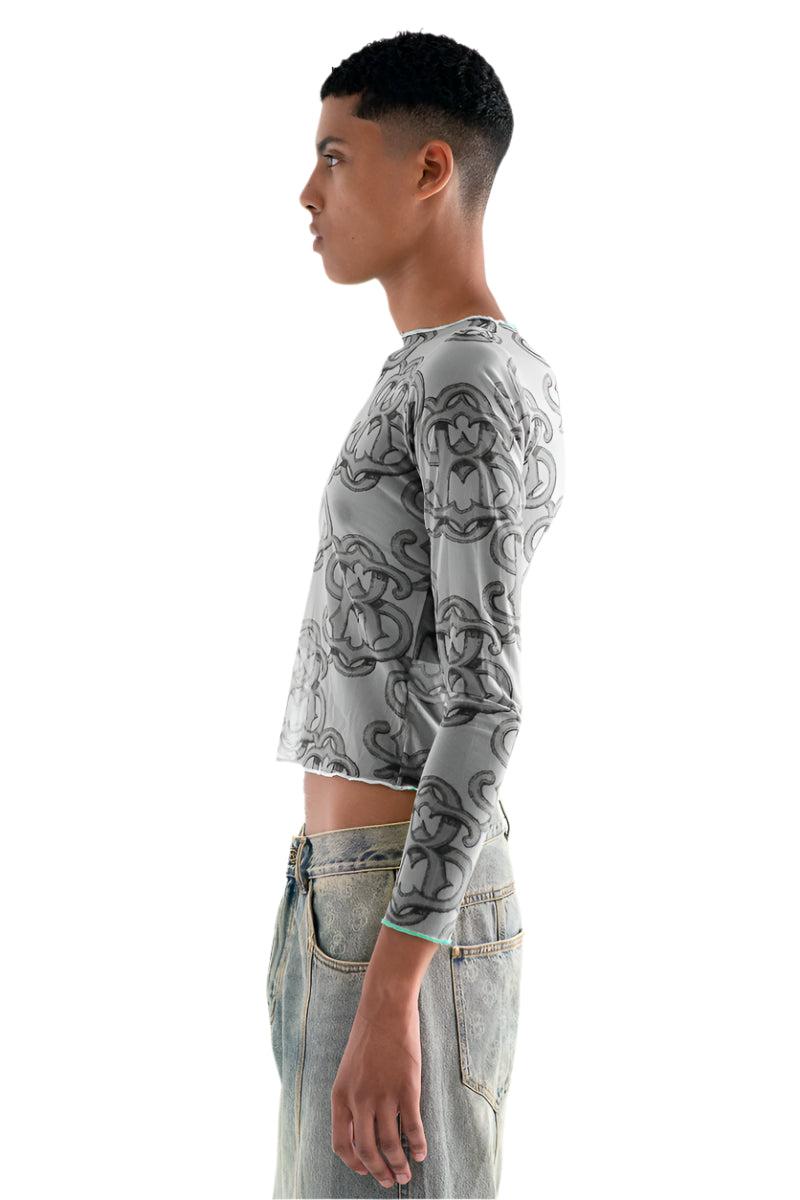 BLACK THORN MESH TOP